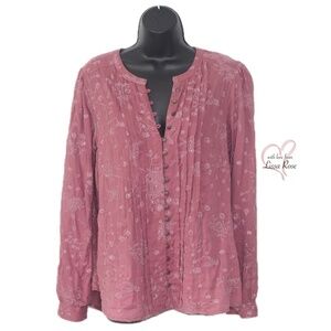 Pilcro Jolie Pintucked Blouse (Anthropologie)